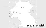 Silver Style Simple Map of Hoxud