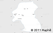 Silver Style Simple Map of Hoxud, single color outside
