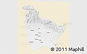 Classic Style 3D Map of Huocheng, single color outside