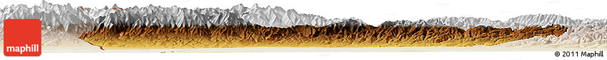 Physical Horizon Map of Huocheng, lighten