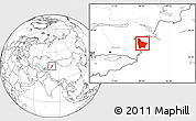 Blank Location Map of Huocheng