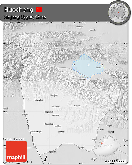 Silver Style Map of Huocheng