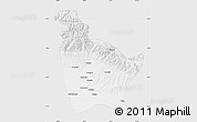 Silver Style Map of Huocheng, single color outside