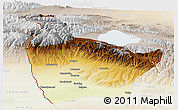 Physical Panoramic Map of Huocheng, lighten