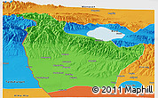 Political Panoramic Map of Huocheng