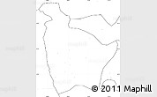 Blank Simple Map of Huocheng, no labels
