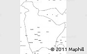 Blank Simple Map of Huocheng