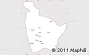 Classic Style Simple Map of Huocheng, cropped outside