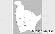Gray Simple Map of Huocheng