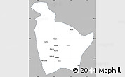 Gray Simple Map of Huocheng, single color outside