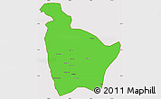 Political Simple Map of Huocheng, cropped outside