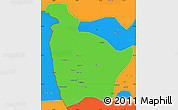 Political Simple Map of Huocheng