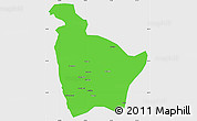 Political Simple Map of Huocheng, single color outside