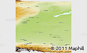 Physical Panoramic Map of Karamay Shi