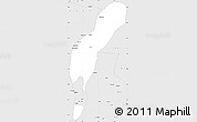 Silver Style Simple Map of Karamay Shi