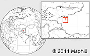 Blank Location Map of Kashi Shi