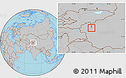 Gray Location Map of Kashi Shi