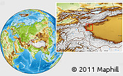 Physical Location Map of Kashi Shi