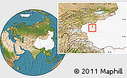 Satellite Location Map of Kashi Shi, highlighted country