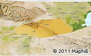 Physical 3D Map of Korla Shi, satellite outside
