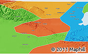 Political 3D Map of Korla Shi
