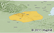 Savanna Style 3D Map of Korla Shi