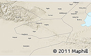 Shaded Relief 3D Map of Korla Shi