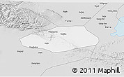 Silver Style 3D Map of Korla Shi