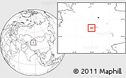 Blank Location Map of Korla Shi