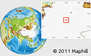 Physical Location Map of Korla Shi, highlighted country