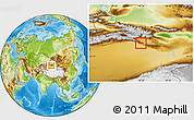 Physical Location Map of Korla Shi