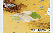 Satellite Map of Korla Shi, physical outside