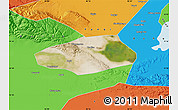 Satellite Map of Korla Shi, political outside