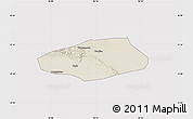 Shaded Relief Map of Korla Shi, cropped outside