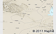 Shaded Relief Map of Korla Shi