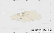 Shaded Relief Map of Korla Shi, single color outside