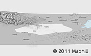 Gray Panoramic Map of Korla Shi