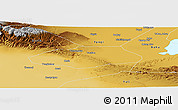 Physical Panoramic Map of Korla Shi
