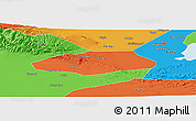 Political Panoramic Map of Korla Shi