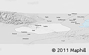 Silver Style Panoramic Map of Korla Shi