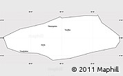 Silver Style Simple Map of Korla Shi, cropped outside