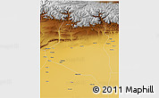 Physical 3D Map of Kuqa
