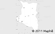 Silver Style Simple Map of Kuqa