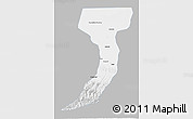 Gray 3D Map of Manas, single color outside