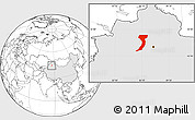 Blank Location Map of Manas, highlighted country