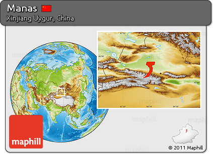 Physical Location Map of Manas