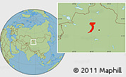 Savanna Style Location Map of Manas