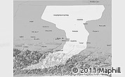 Gray Panoramic Map of Manas