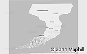 Gray Panoramic Map of Manas, single color outside