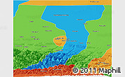 Political Panoramic Map of Manas